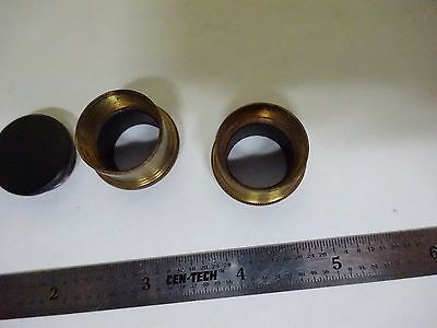 MICROSCOPE PART LOT OBJECTIVE CAPS BAUSCH SPENCER AO AMERICAN OPTICS  BIN#X3-24