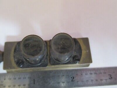 ANTIQUE BRASS STEREO OBJECTIVES OPTICS MICROSCOPE PART AS PICTURED &7B-B-81