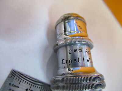 ANTIQUE ERNST LEITZ APO 2mm OBJECTIVE MICROSCOPE PART AS PICTURED &P9-A-42