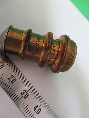 ANTIQUE BRASS SPENCER 62X LENS OBJECTIVE MICROSCOPE PART AS PICTURED &Z9-A-60