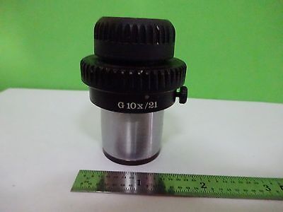 MICROSCOPE PART EYEPIECE WILD LEICA G 10X/21 SWISS OPTICS AS IS BN#V4-02