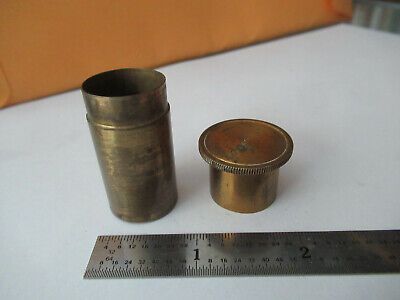 ANTIQUE BRASS ENGLAND EMPTY CAN of OBJECTIVE MICROSCOPE PART AS PICTURED F3-A-09