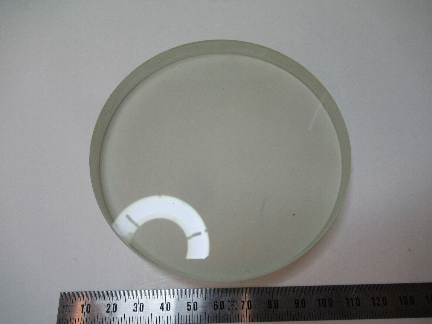 OPTICAL FLAT POLISHED DULL SIDES 4" DIAMETER OPTICS AS PICTURED &83-B-41