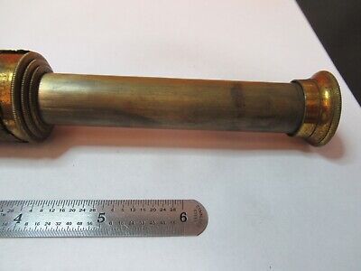 FOR PARTS ANTIQUE BRASS TELESCOPE EXTENDABLE OLD OPTICS AS PICTURED &7B-B-03