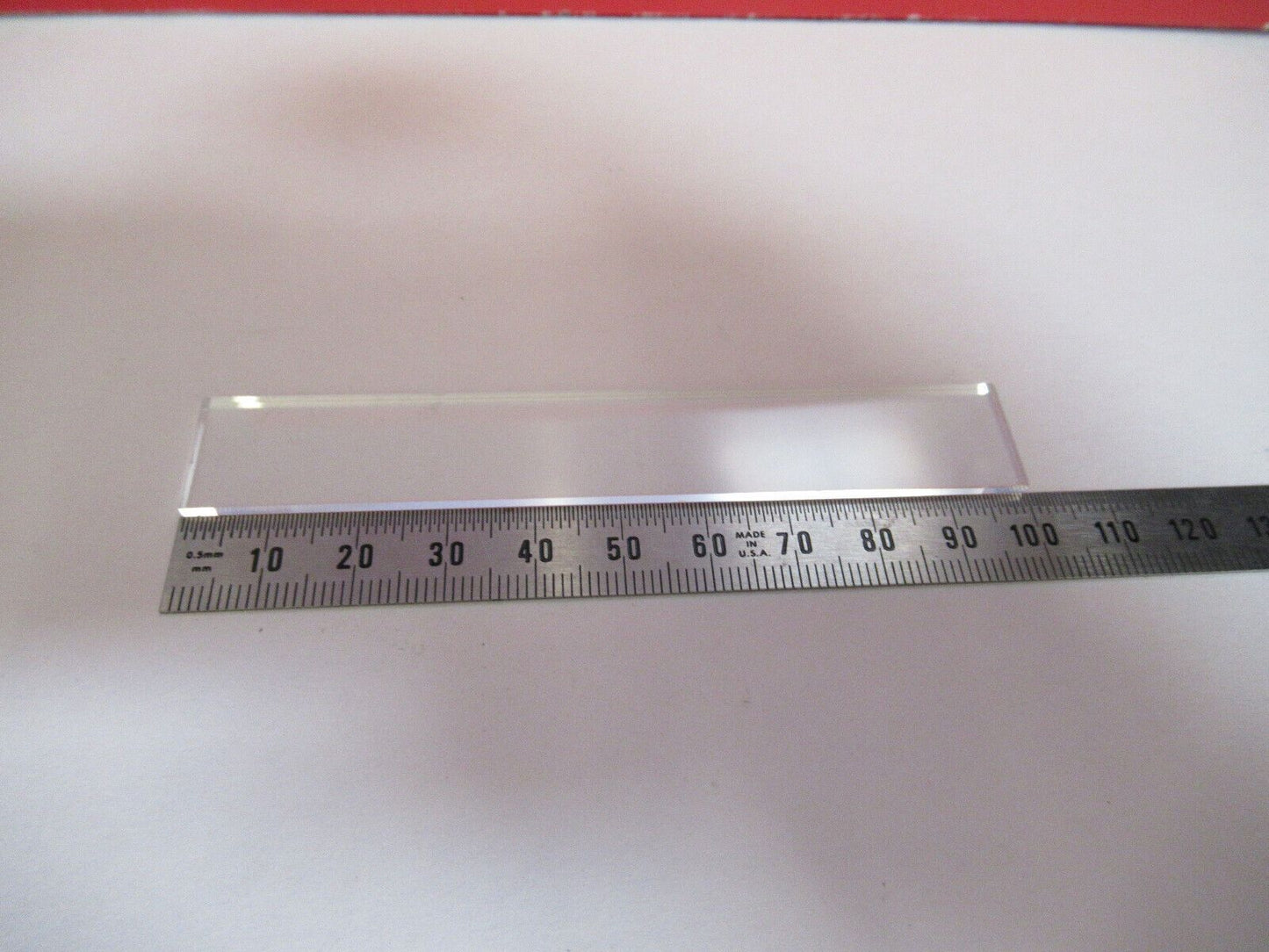 OPTICAL BK7 GLASS SLAB small chip edge very clean LASER OPTICS  Y6-B-31