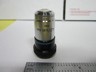 MICROSCOPE PART CARL ZEISS GERMANY OBJECTIVE 40X OEL OPTICS AS IS BIN#Q3-07