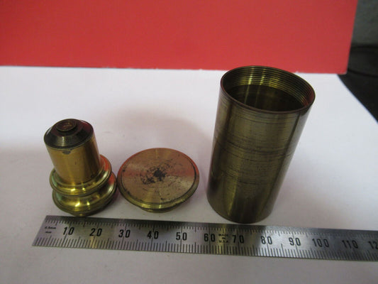 ANTIQUE  BRASS BECK LONDON OBJECTIVE LENS MICROSCOPE PART AS PICTURED G4-A-98