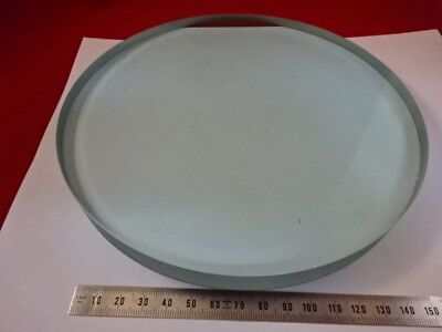 FOR PARTS LARGE THICK OPTICAL GLASS PLATE OPTICS [some scratches] AS IS &90-B-09