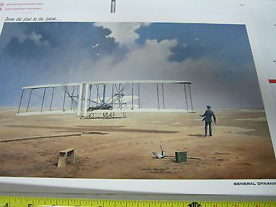 VINTAGE GENERAL DYNAMICS POSTER 1990 CUNNINGHAM 17 INCHES FRONT AND BACK PRINTED