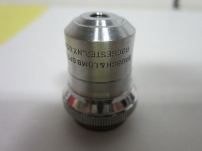 MICROSCOPE VINTAGE PART OPTICAL OBJECTIVE BAUSCH LOMB 10X OPTICS AS IS BIN#E2-11