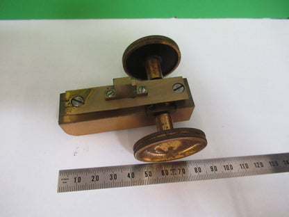 ANTIQUE BAUSCH LOMB BRASS GROSS STAGE  MICROSCOPE PART AS PICTURED &Z9-A-155