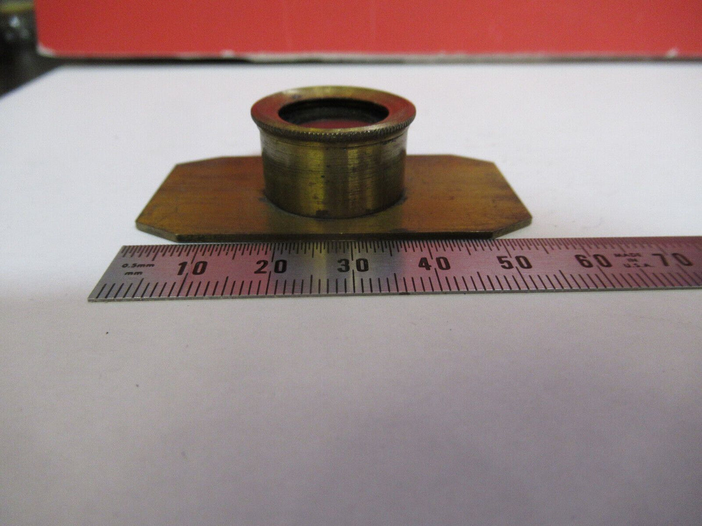 ANTIQUE BRASS COMPRESSORIUM  SLIDE UK MICROSCOPE PART AS PICTURED &S9-A-65