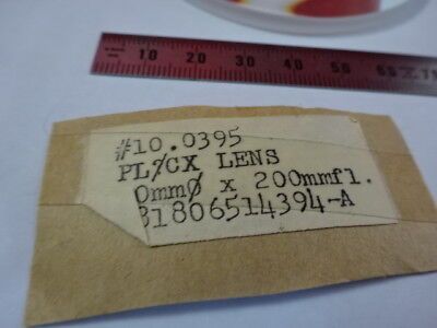 OPTICAL CONVEX LENS PL CX 90 mm diameter 200 mm FL OPTICS AS PICTURED &90-B-10