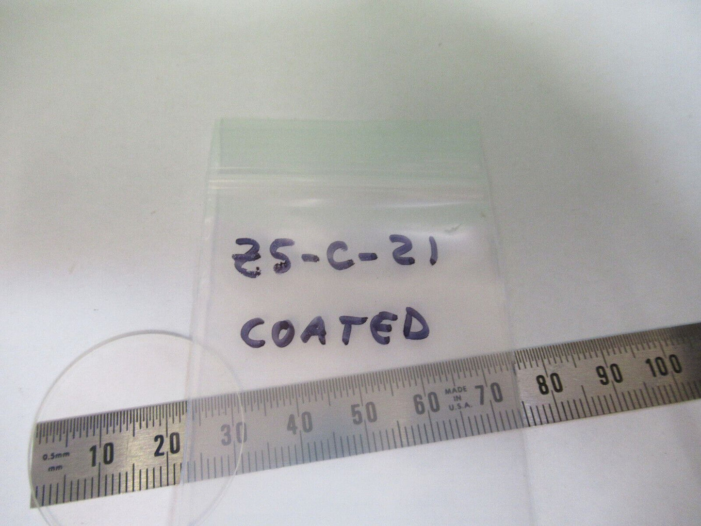 OPTICAL COATED LENS FLAT GLASS OPTICS AS PICTURED &Z5-C-21