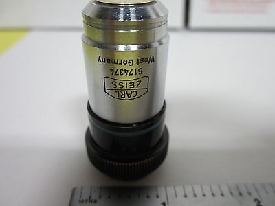 MICROSCOPE PART CARL ZEISS GERMANY OBJECTIVE 40X OEL OPTICS AS IS BIN#Q3-07