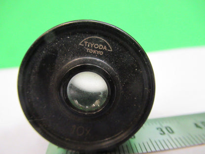 TIYODA JAPAN EYEPIECE 10X LENS OPTICS MICROSCOPE  PART AS PICTURED #H9-C-20