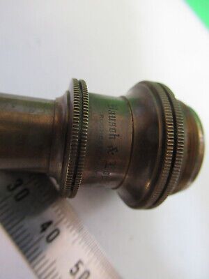 ANTIQUE BRASS BAUSCH LOMB OBJECTIVE MICROSCOPE PART OPTICS AS PICTURED &z9-a-108