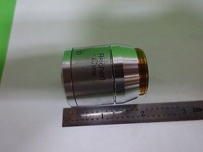 MICROSCOPE PART LEICA REICHERT POLYVAR OBJECTIVE FLUOR 10X OPTICS AS IS #AI-19