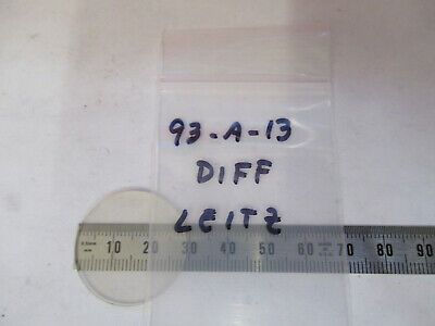 OPTICAL GLASS LEITZ DIFFUSER FILTER MICROSCOPE PART OPTICS AS PICTURED #93-A-13