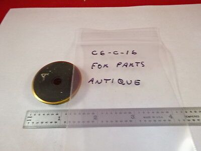 FOR PARTS MICROSCOPE BRASS ANTIQUE PIECE OPTICS AS IS B#C6-C-16