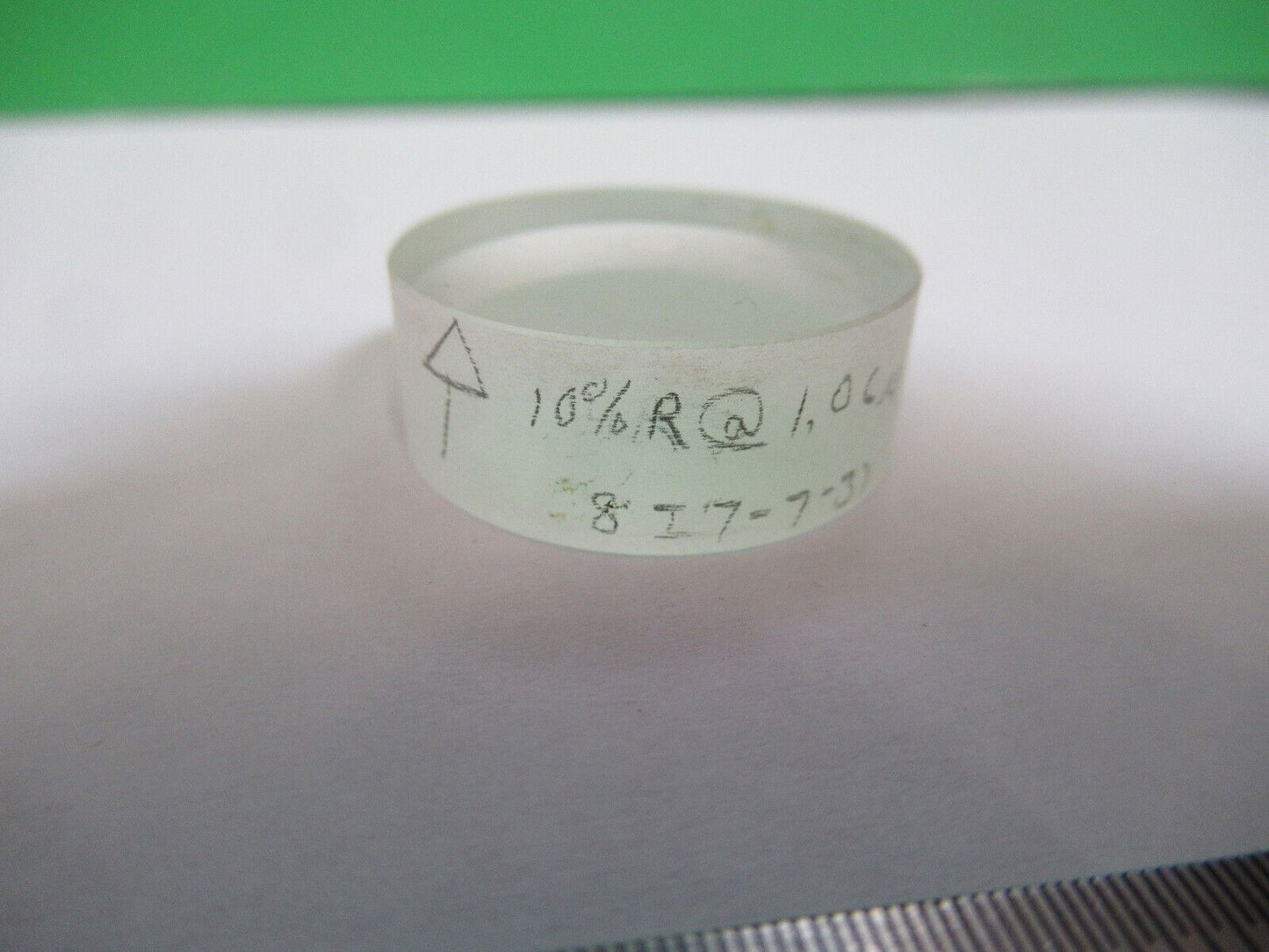 OPTICAL LENS COATED  1" DIAMETER .375" THICK LASER OPTICS AS PICTURED &Q5-B-02