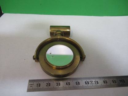 ANTIQUE BRASS MIRROR JAMES PARKES ENGLAND MICROSCOPE PART as pictured R2-A-77