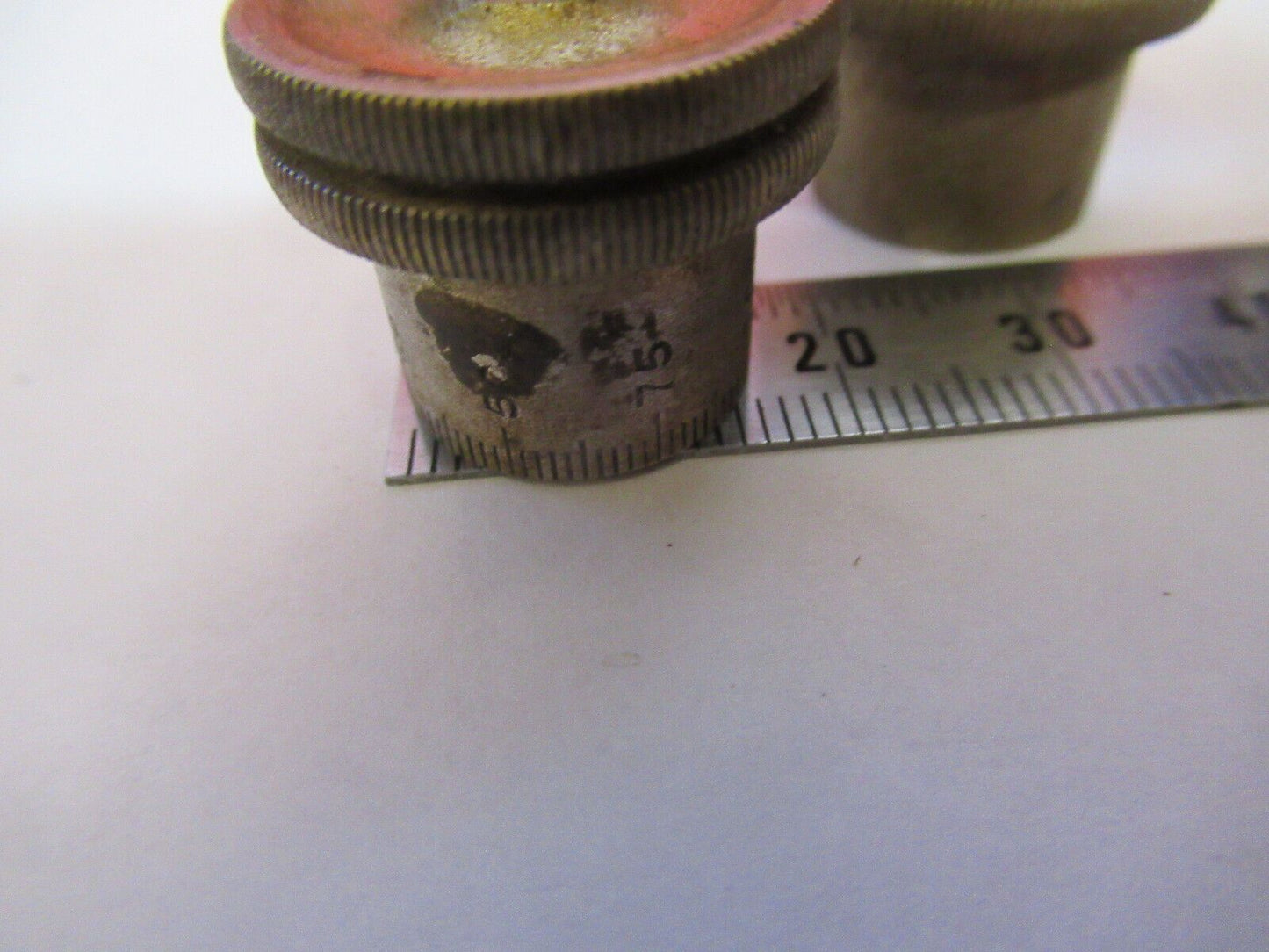 ANTIQUE BAUSCH LOMB PAIR KNOBS MICROSCOPE PART AS PICTURED &R3-C-45