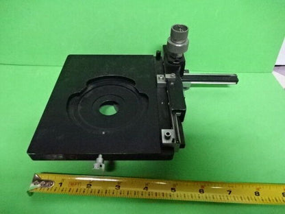 MICROSCOPE PART EPOI NEW YORK GERMANY STAGE TABLE MICROMETER XY AS IS #58-A-01