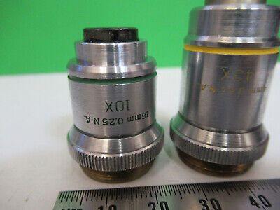 ASSORTED OBJECTIVES LENSES OPTICS LOT MICROSCOPE PART AS PICTURED Z1-A-34