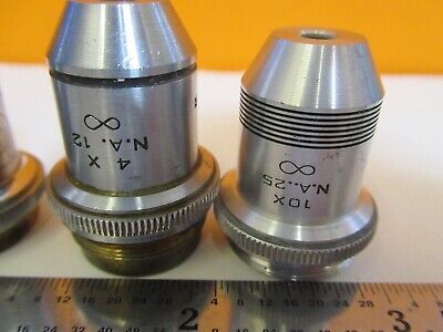 LOT AO AMERICAN OBJECTIVES OPTICS MICROSCOPE PART AS PICTURED &1E-C-97