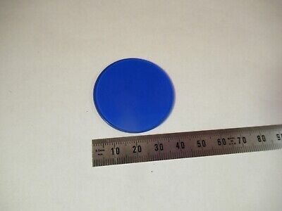 OPTICAL GLASS BLUE FILTER DIFFUSER MICROSCOPE PART OPTICS AS PICTURED #12-A-30