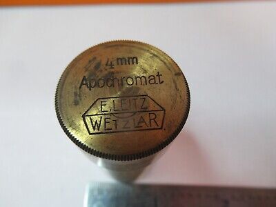 ANTIQUE BRASS EMPTY OBJECTIVE CAN LEITZ MICROSCOPE PART AS PICTURED &7B-B-60