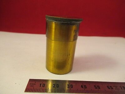 ANTIQUE BRASS EMPTY OBJECTIVE CAN LEMADERLEY FRANCE MICROSCOPE PART #66-A-44