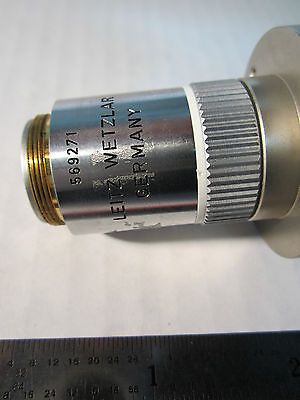 LEITZ WETZLAR GERMANY MICROSCOPE OBJECTIVE 100X FLUOTAR OPTICS BIN#A1-06