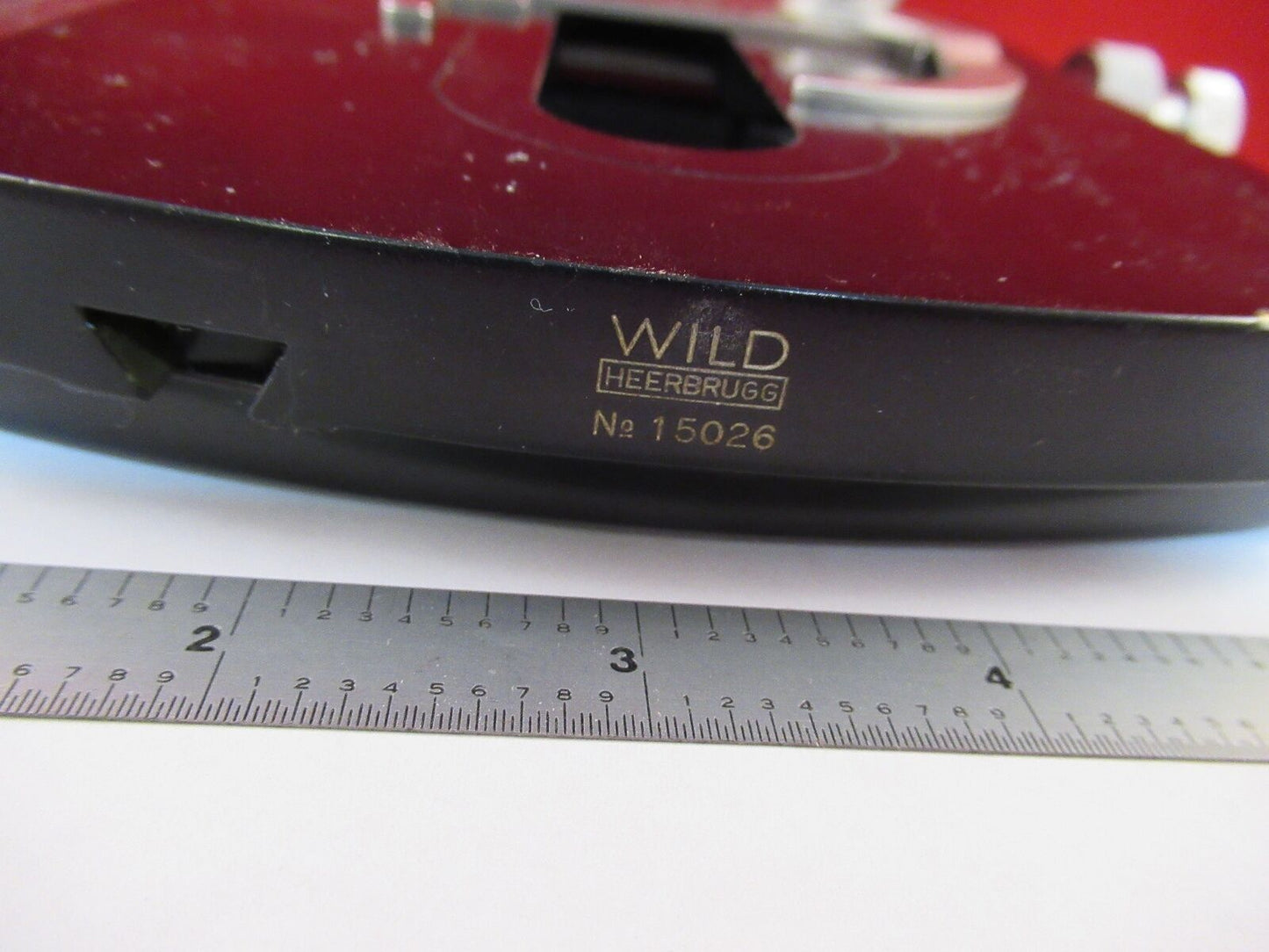 WILD HEERBRUGG SWISS M20 STAGE TABLE MICROMETER MICROSCOPE PART AS IS #F7-15