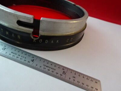 OPTICAL MOUNTED A-RED FILTER GLASS EASTMAN KODAK OPTICS AS IS #50-A-07