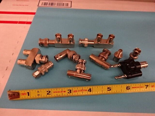 LOT BNC CONNECTOR ADAPTERS  RF MICROWAVE FREQUENCY AS PICTURED AS IS #B6H-19