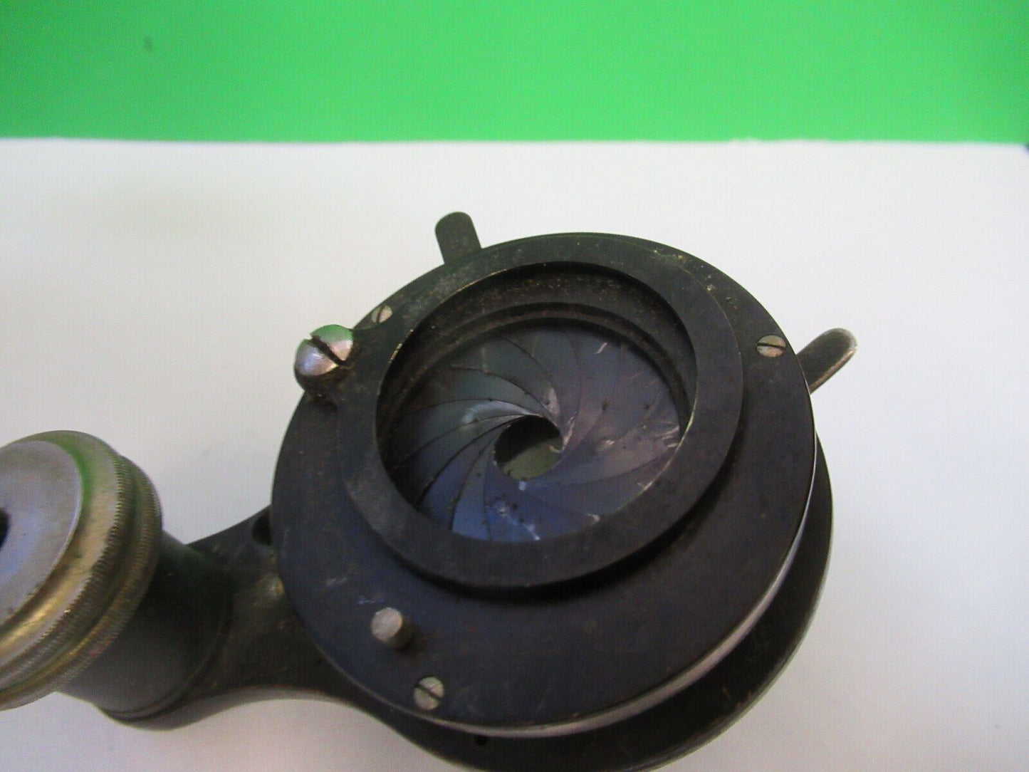 ANTIQUE AO SPENCER CONDENSER IRIS ASSEMBLY MICROSCOPE PART AS PICTURED #Z7-A-70