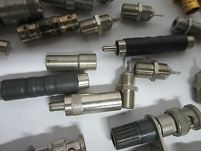 LOT 22 EA CONNECTOR ADAPTORS ETC BNC N RF MICROWAVE FREQUENCY BIN#F3-70