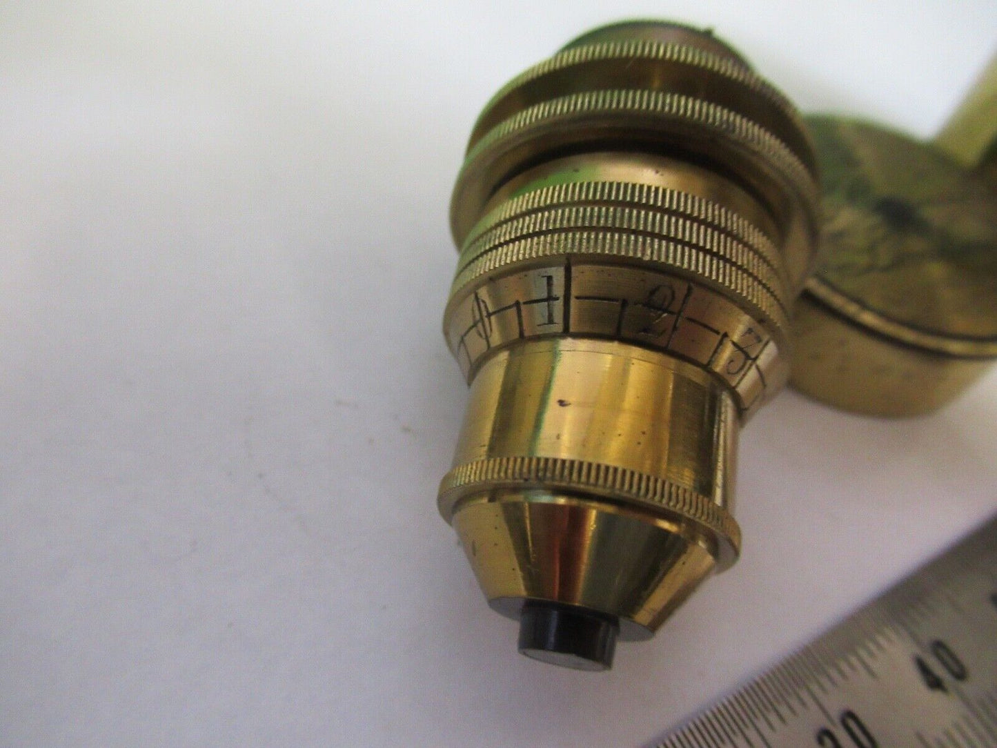 ANTIQUE BRASS OBJECTIVE 1/4in LENS HENRY CROUCH UK MICROSCOPE PART F8-B-28