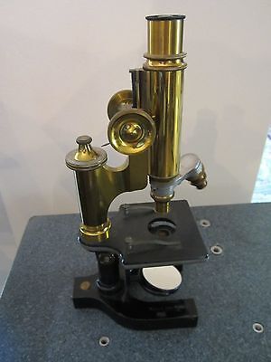 OPTICAL ANTIQUE VINTAGE MICROSCOPE BRASS BAUSCH LOMB AS IS OPTICS #LOBBY ii