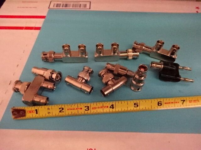 LOT BNC CONNECTOR ADAPTERS  RF MICROWAVE FREQUENCY AS PICTURED AS IS #B6H-20