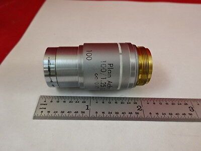 MICROSCOPE PART REICHERT PLAN ACHRO OBJECTIVE LENS 100X OPTICS AS IS B#D2-B-17