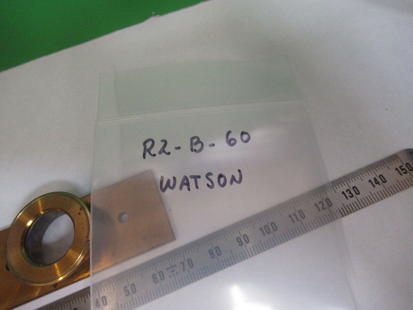 ANTIQUE BRASS COMPRESSORIUM UK SLIDE WATSON MICROSCOPE PART AS PICTURED &R2-B-60