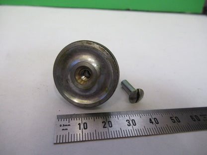 ERNST LEITZ GERMANY BRASS KNOB ANTIQUE MICROSCOPE PART as pic H3-B-21