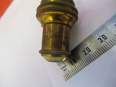 ANTIQUE BRASS BAUSCH LOMB OBJECTIVE 16mm MICROSCOPE PART AS PICTURED #F6-B-90