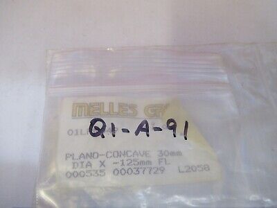 OPTICAL MELLES GRIOT LENS PLANO CONCAVE 30mm DIA -125mm FL AS PICTURED &Q1-A-91