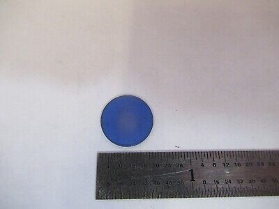 OPTICAL GLASS BLUE FILTER MICROSCOPE PART OPTICS AS IS &3K-A-05