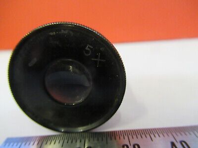 ANTIQUE BAUSCH LOMB  5X EYEPIECE LENS OPTIC MICROSCOPE PART AS PICTURED &8Z-A-57