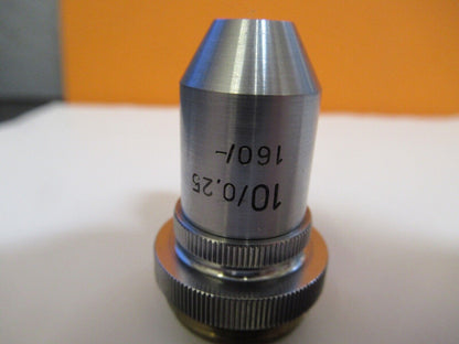 REICHERT AUSTRIA OBJECTIVE 10X /160 OPTICS MICROSCOPE PART AS PICTURED &1E-C-66